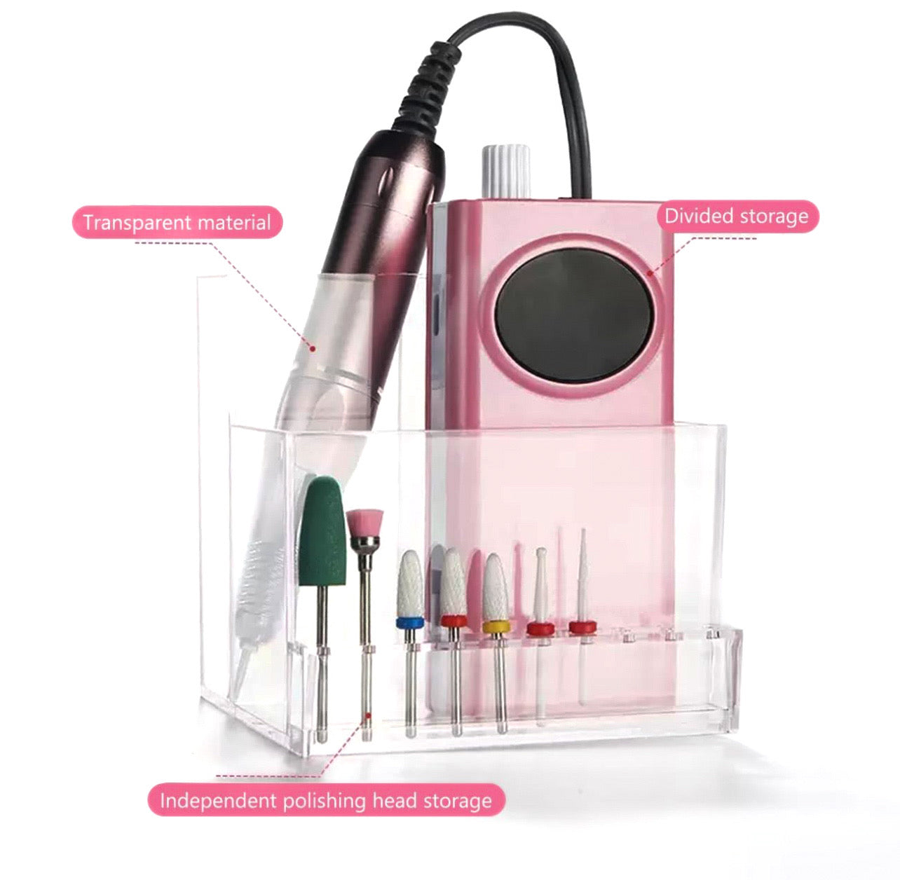 Nail Drill & Bit organizer
