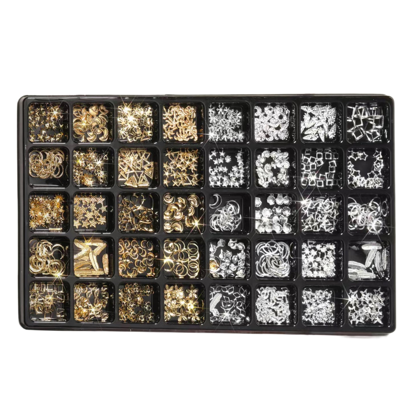 40 Grid nail charm set