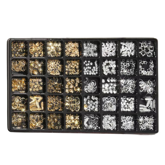 40 Grid nail charm set