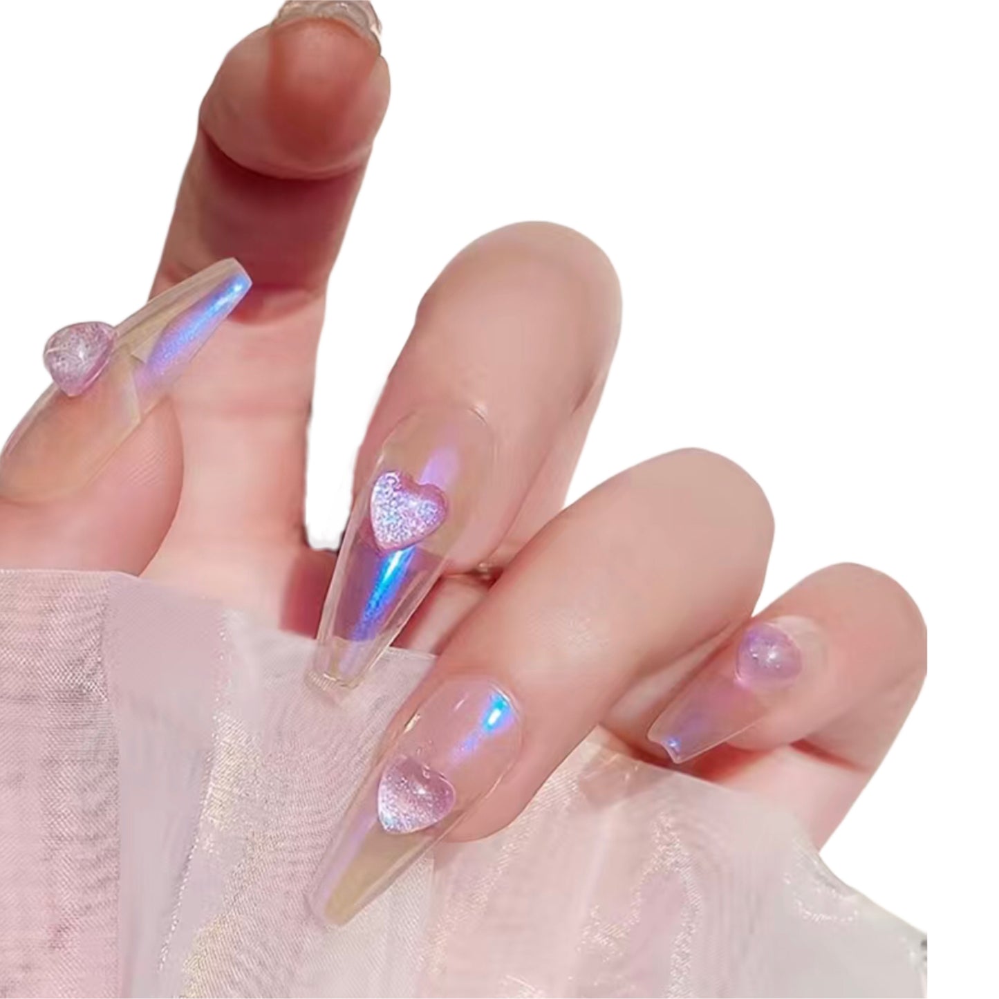 3d Jelly Heart Charms