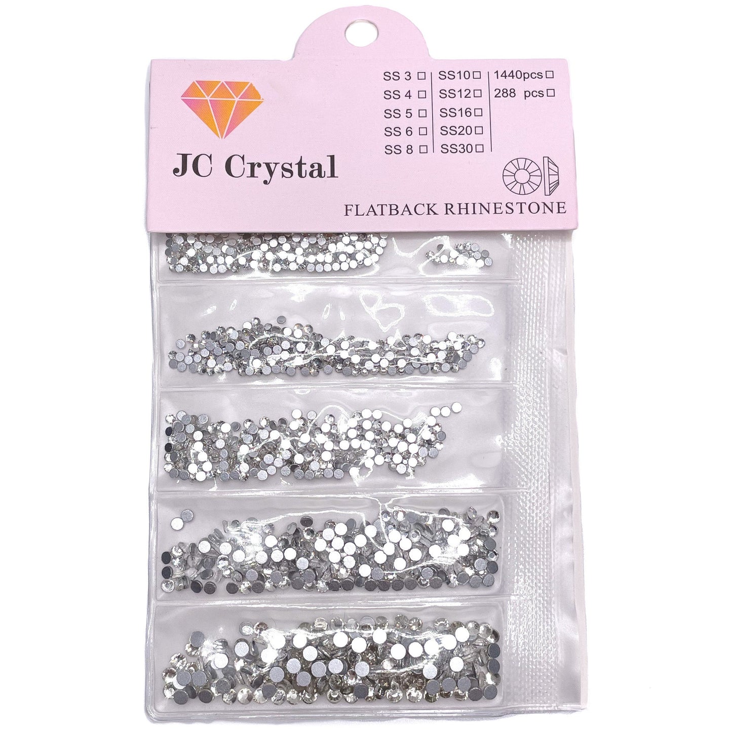 Multi size Rhinestones 1,440 pcs