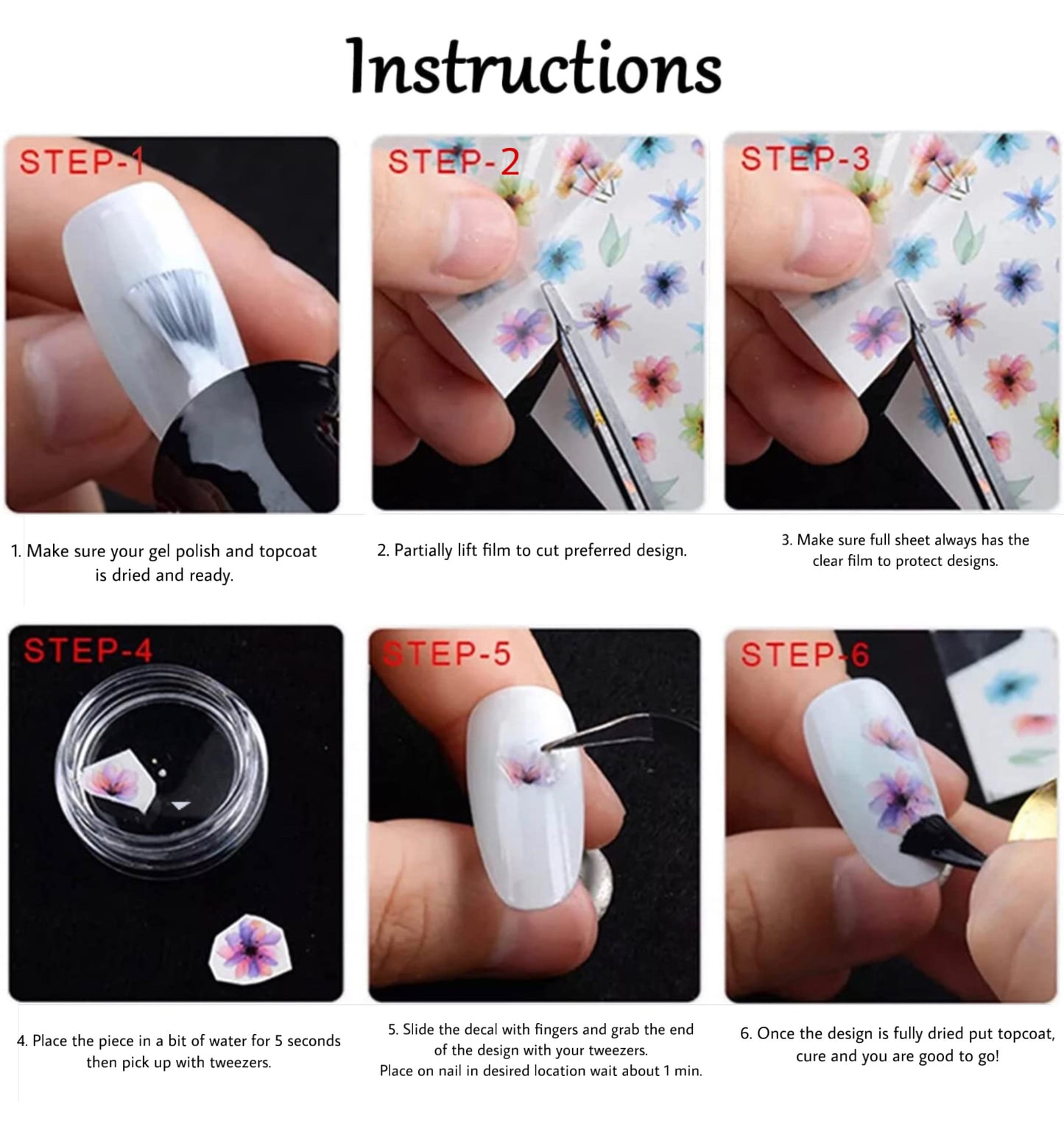 Butterfly water transfer sheets