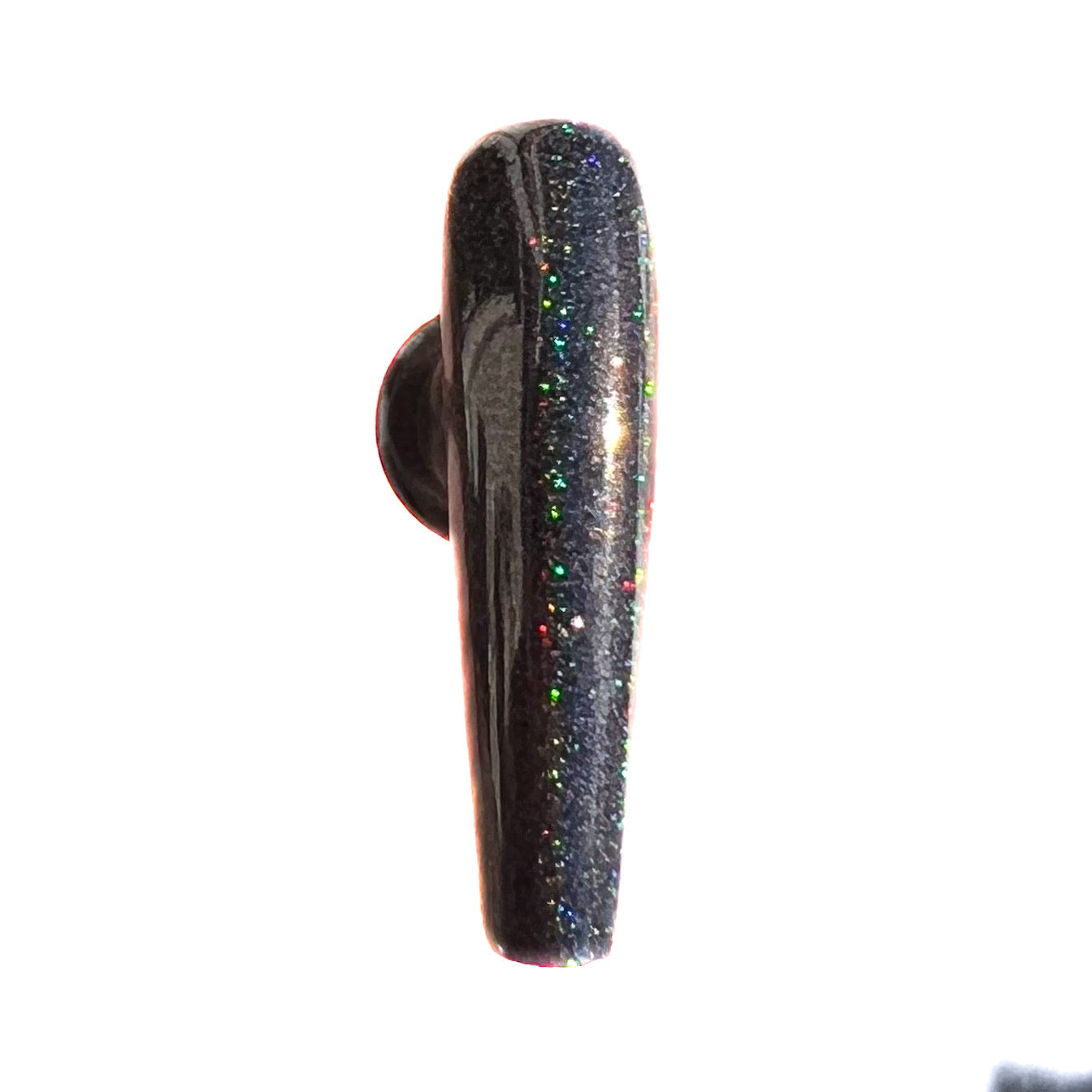 Black Nails with Holographic Magic